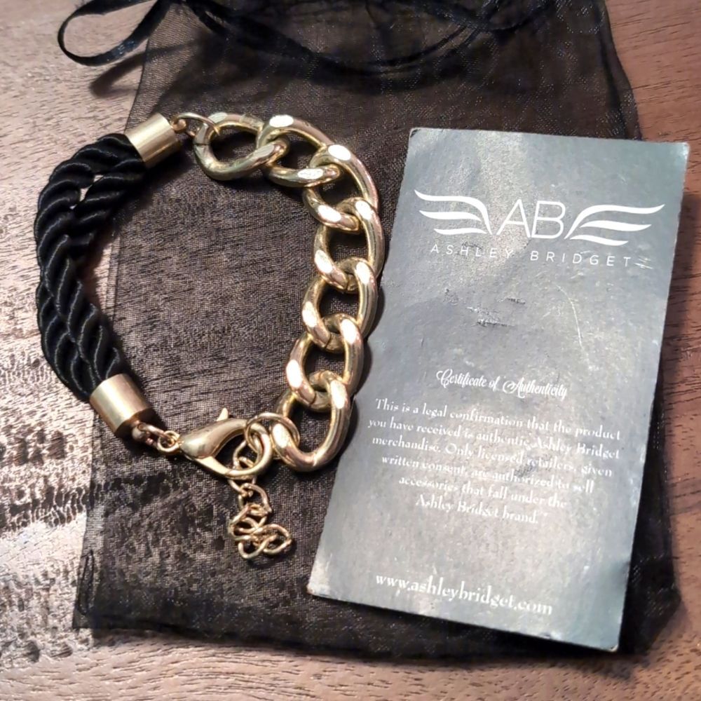 Ashley Bridget Nautical Black Rope Chain Bracelet